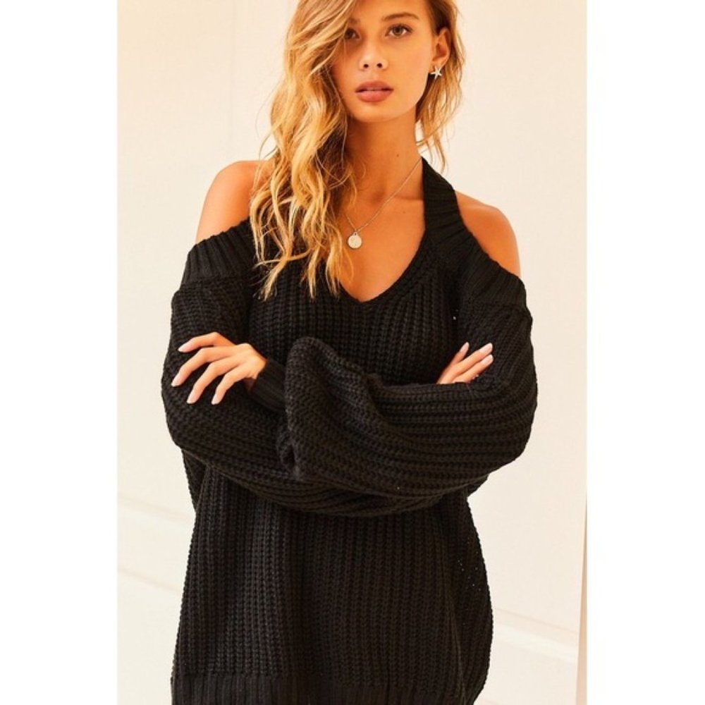 So In Love Black Open Back Sweater - Picture 8 of 13